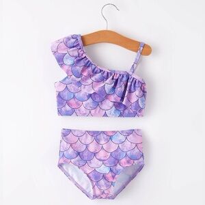 Rylee Faith Toddler Girl Bikini 2 Piece Swimsuit 3 4 5 6 7 Purple Mermaid